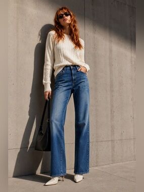 Guess Melrose High-Rise Straight Leg Jeans – Size 30 – Recycled Cotton
